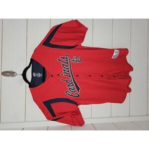St Louis Cardinals Baseball MLB XL Red w/ Navy lettering blank jersey. Dynasty